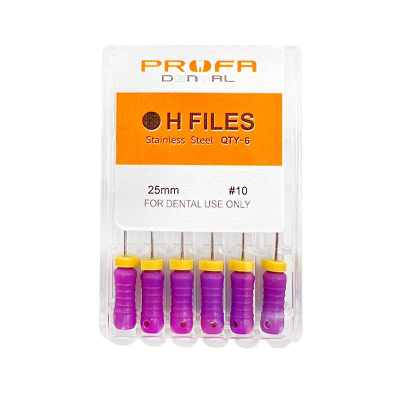 فایل دستی دندانپزشکی پروفا مدل H-fe کد 10 بسته 6 عددی فایل دستی دندانپزشکی پروفا مدل H-fe کد 10 بسته 6 عددی