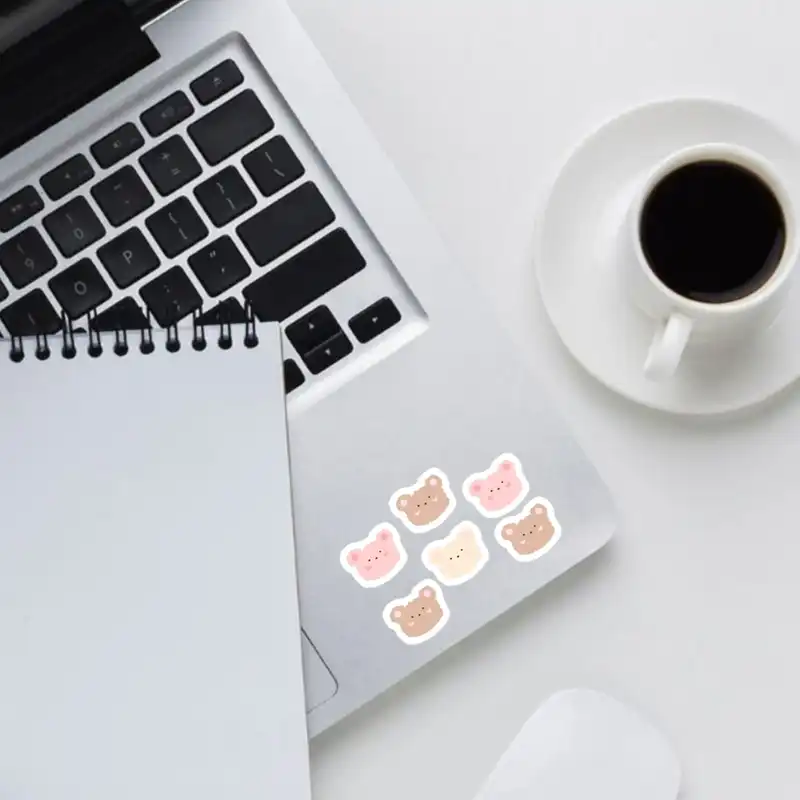 استیکر لپ تاپ و موبایل طرح خرس کیوت مجموعه 9 عددی