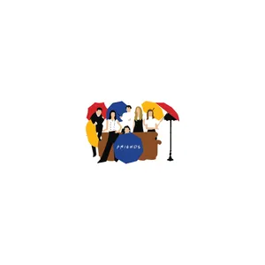 استیکر تزئینی موبایل و تبلت لولو مدل سریال FRIENDS کد 61Z