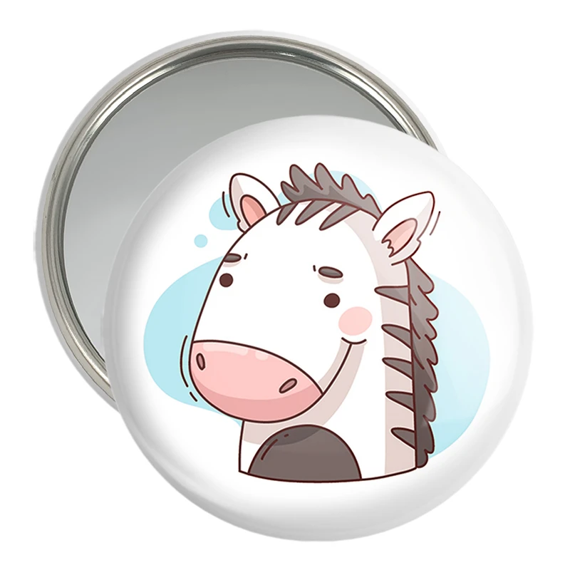 آینه جیبی خندالو مدل گورخر حیوانات بامزه کد 37168