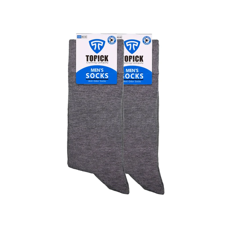 جوراب ساق کوتاه مردانه تاپیک مدل نانو آنتی باکتریال بسته دو عددی