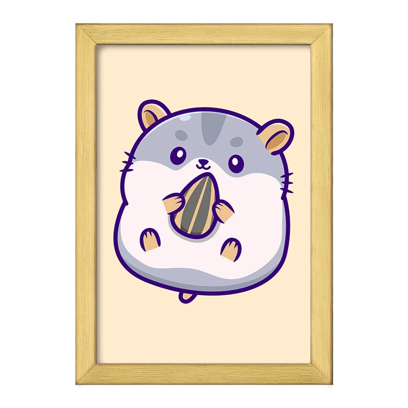 تابلو خندالو طرح حیوانات بامزه همستر کد 29638