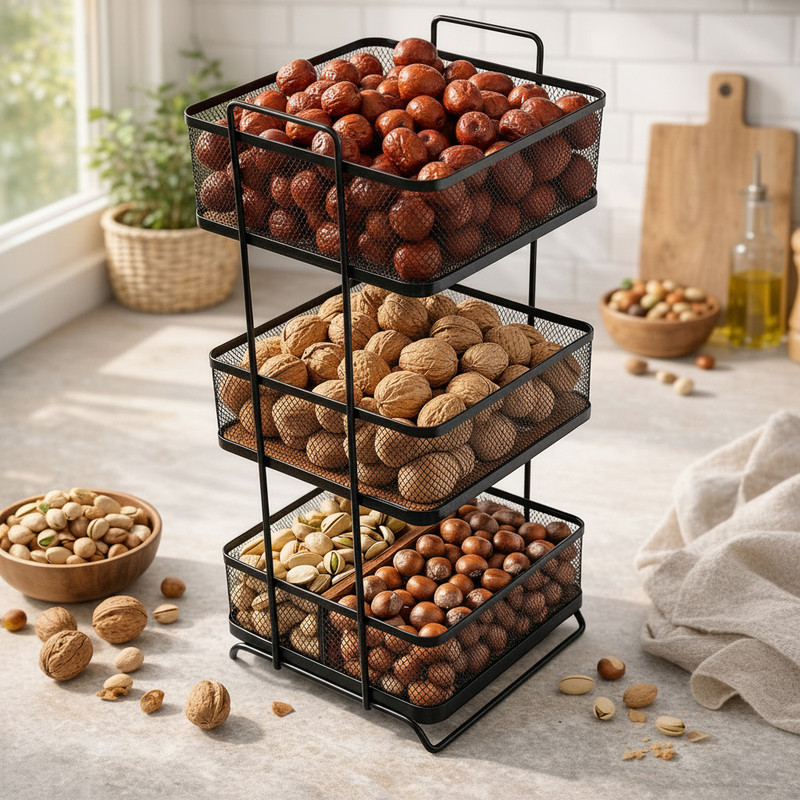 سبد سیب زمینی و پیاز 3 طبقه مدل استند کد M127705