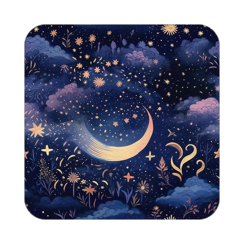 زیر لیوانی کاکتی طرح ماه و ستاره مدل mp53100