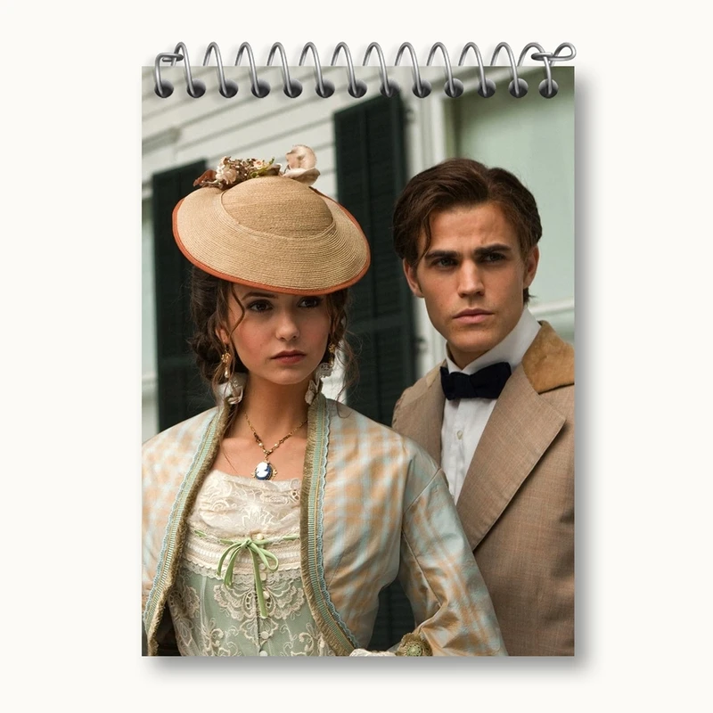 دفتر یادداشت 50 برگ خندالو مدل استفان و کاترین خاطرات یک خون آشام The Vampire Diaries کد 20263