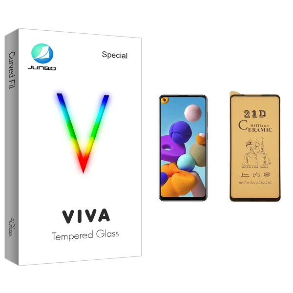 محافظ صفحه نمایش سرامیکی جانبو مدل Viva Glass مناسب برای گوشی موبایل سامسونگ Galaxy A21