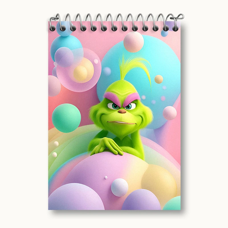 دفتر یادداشت 50 برگ خندالو طرح گرینچ (Grinch) کد N5582