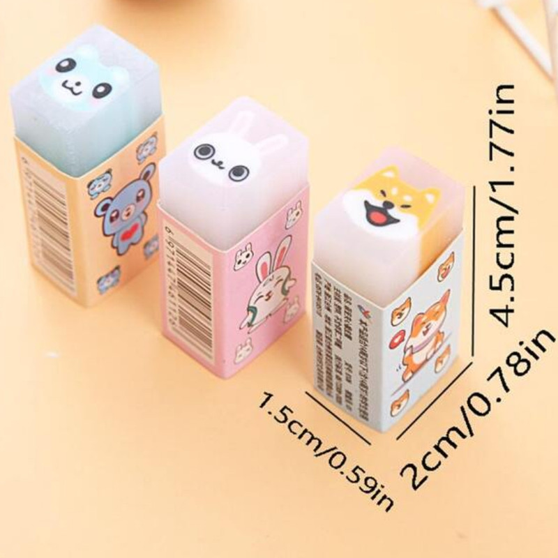 پاک کن مدل ژله ای مغزدار حیوانات مجموعه 3 عددی