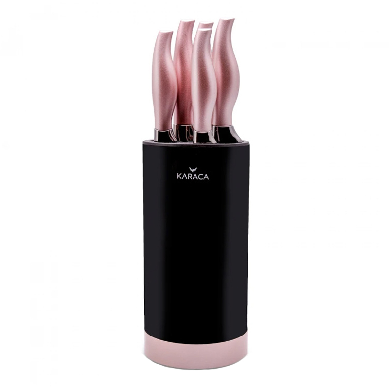 سرویس چاقو آشپزخانه 6 پارچه کاراجا مدل Rosegold کد 153.03.07.4567