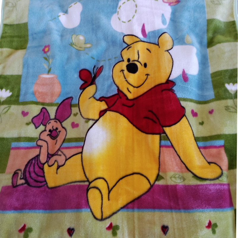 پتو نرمینه بافت طرح خرس پو سایز 110x150 سانتی متر