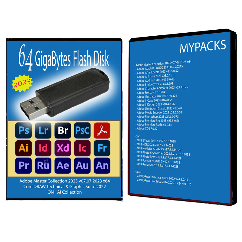 نرم افزار CorelDraw -  Adobe Master Collection -2023 - ON1 AI نشر مای پکس