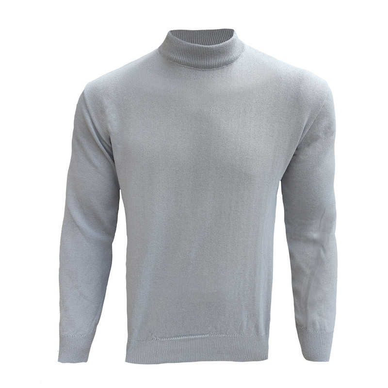 پلیور مردانه مدل یقه گرد TN22 رنگ نقره ای