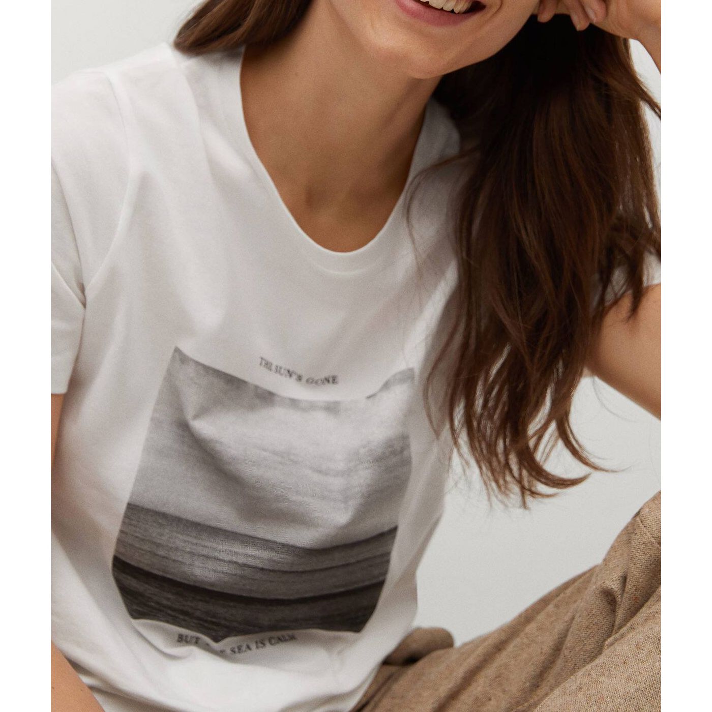 تی شرت آستین کوتاه زنانه مانگو مدل WT024PSG -  - 7