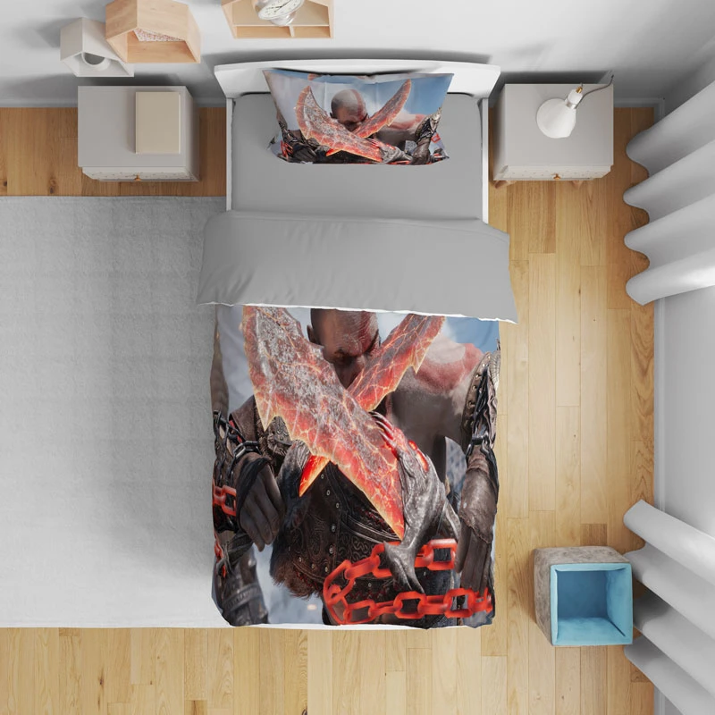 سرویس روتختی مدل God Of War T5656 تک نفره 5 تکه