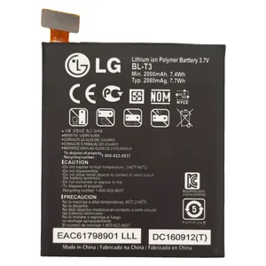 باتری موبایل مدل BL-T3 ظرفیت 2000 میلی آمپر ساعت مناسب برای گوشی موبایل ال جی  Intuition VS950/ Optimus VU