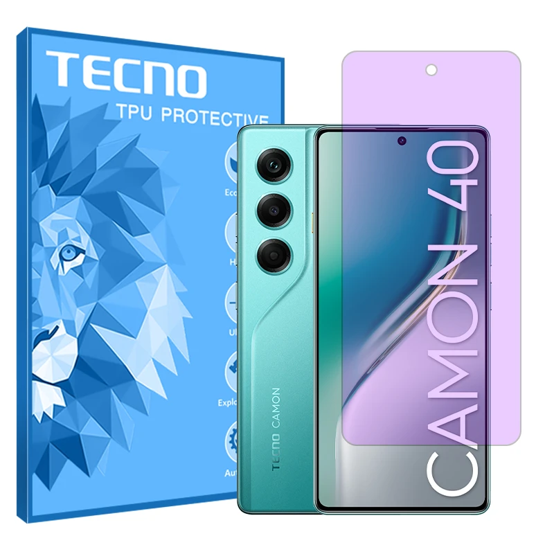 محافظ صفحه نمایش آنتی پرپل تکنو مدل هیدروژلی مناسب برای گوشی موبایل تکنو Camon 40