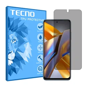 Tecno brand shockproof Privacy screen protector glass for Xiaomi Poco M5s