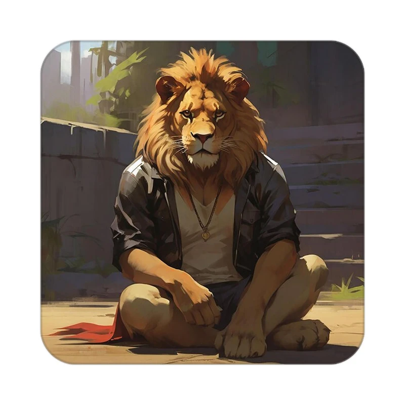 زیر لیوانی کاکتی طرح شیر مدل mp22999