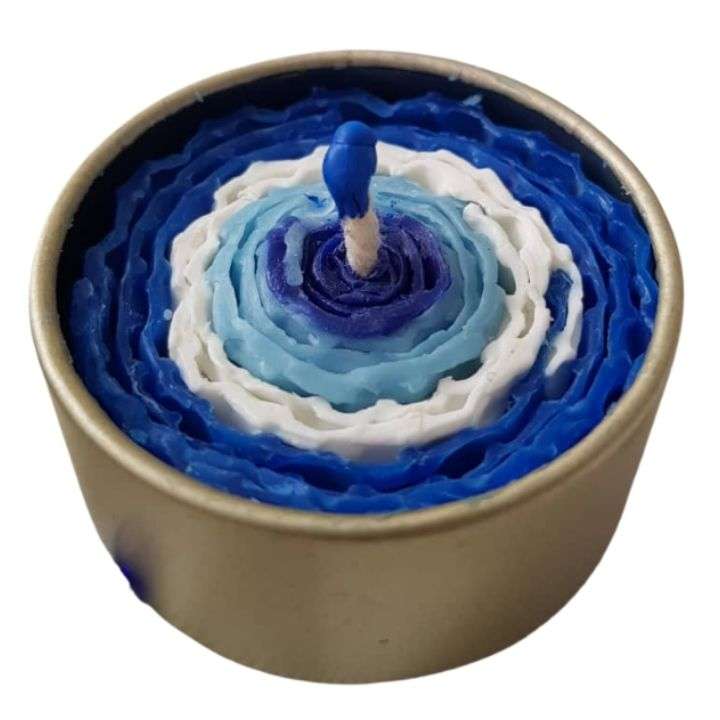 شمع بیزوکس مدل چشم نظر موم عسلی