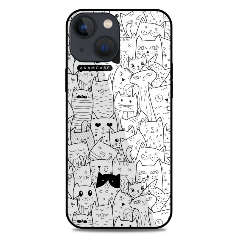 کاور آکام مدل AMC-WA13M-CATS-19 مناسب برای گوشی موبایل اپل iPhone 13 Mini