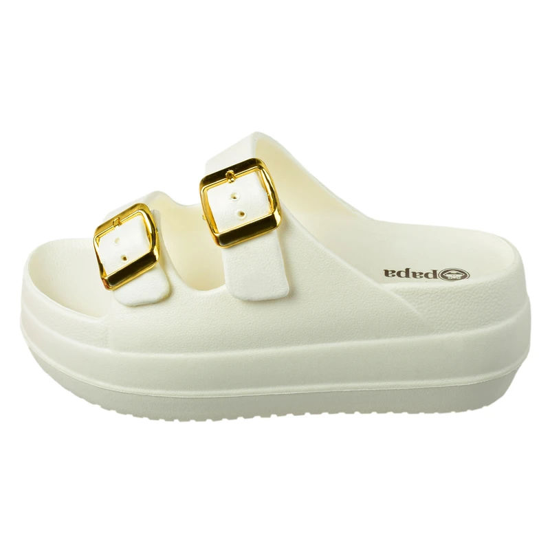 عکس شماره 22 : دمپایی زنانه پاپا مدل نقره کد 1662-cr