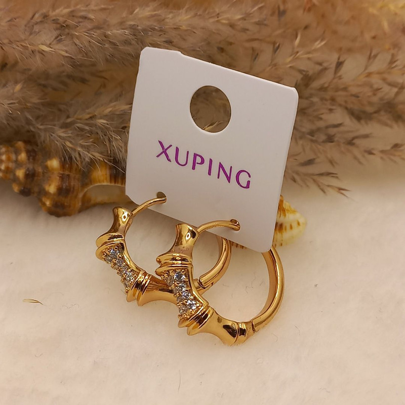 گوشواره زنانه ژوپینگ مدل حلقه ای کد NE 018