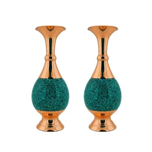 گلدان فیروزه کوبی مدل F012 کد 20 بسته 2 عددی