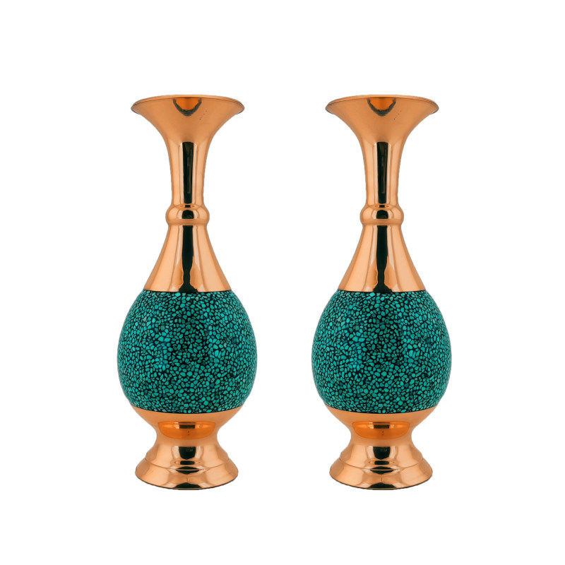 گلدان فیروزه کوبی مدل F102 کد 30 بسته 2 عددی