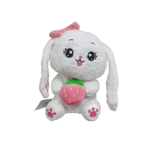 عروسک مدل خرگوش توت فرنگی به دست کد S4 ارتفاع 25 سانتی متر