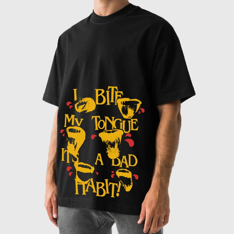 تی شرت آستین کوتاه مردانه مدل تایپوگرافی Z597