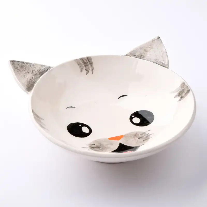 بشقاب سرامیکی دستساز مدل بچه گربه