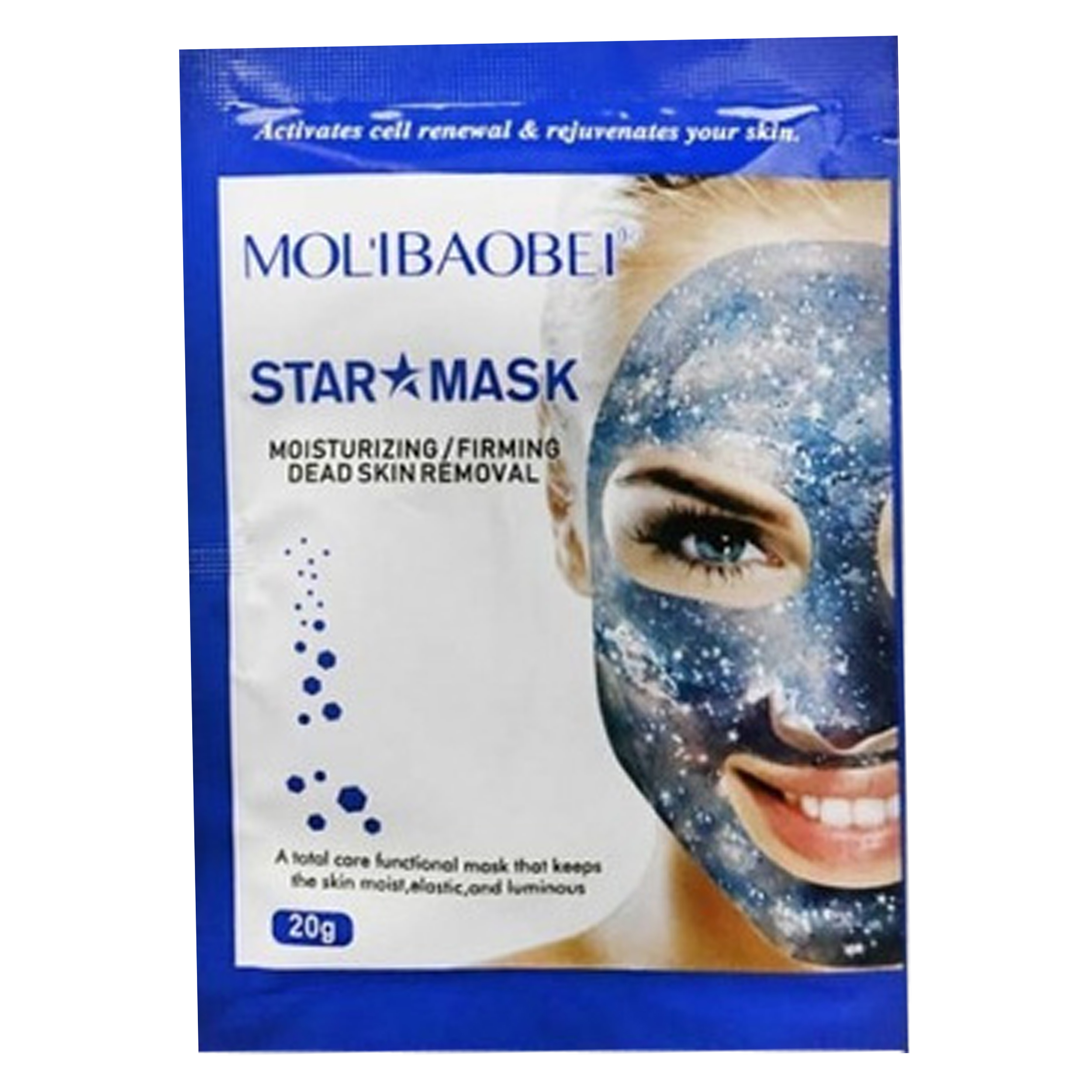 ماسک صورت مولیبابی مدل ستاره وزن 20 گرم