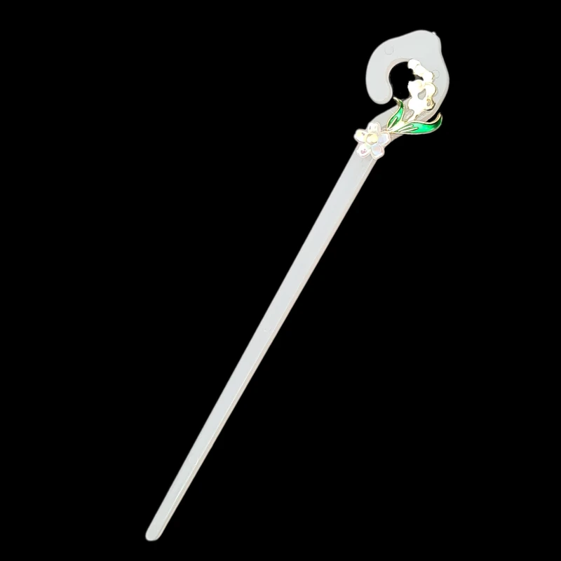 گیره مو زنانه مدل کانزاشی گل شیپوری کد brg 6709