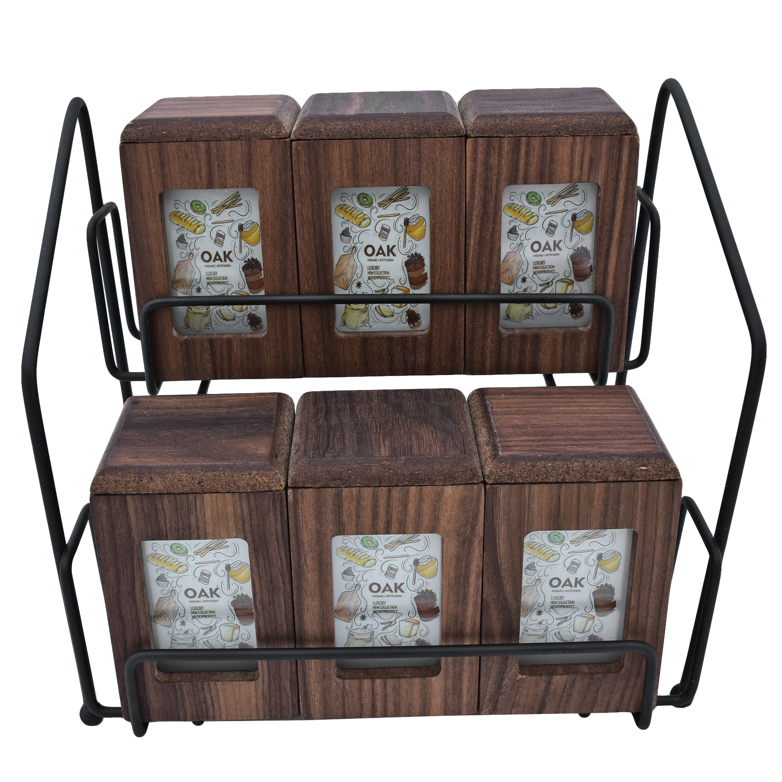 ست جا ادویه 6 پارچه اوک کد AVG-1