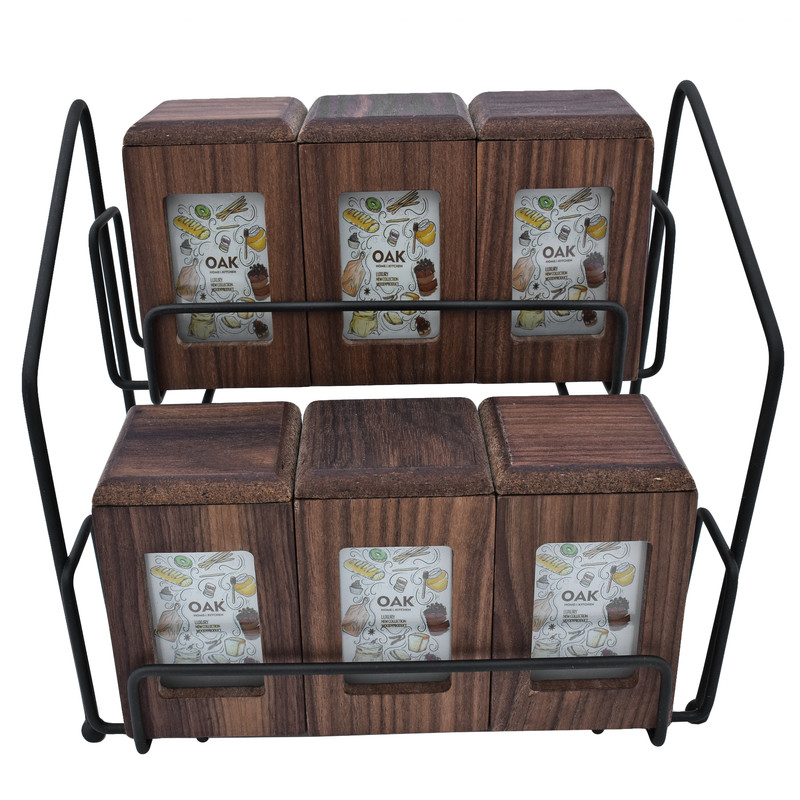 ست جا ادویه 6 پارچه اوک کد AVG-1