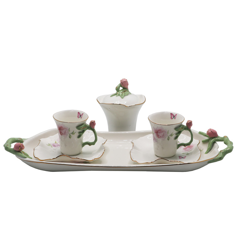 سرویس چای خوری 6 پارچه بی.وی.کی مدل Lovely Rose کد 631305