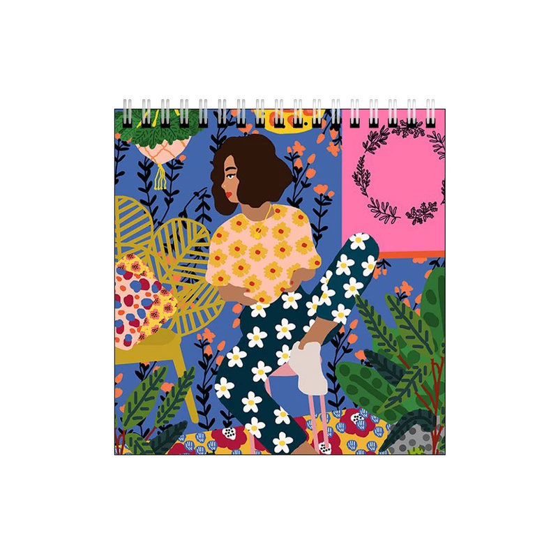 دفتر طراحی طرح دختر و گل و گیاه کد 6440796