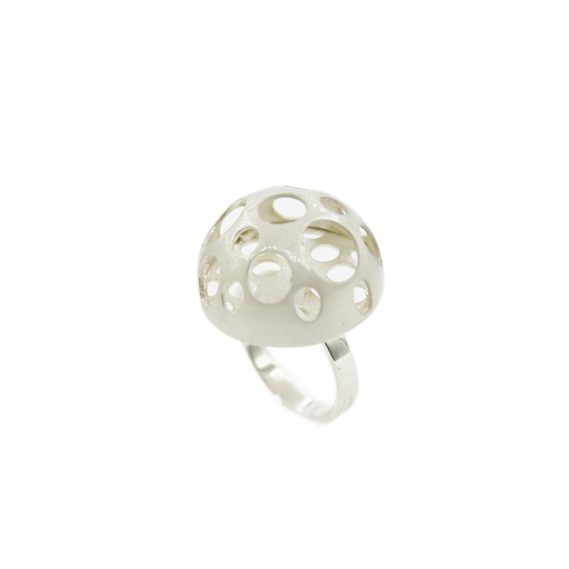 انگشتر نقره زنانه مدل کره ماه