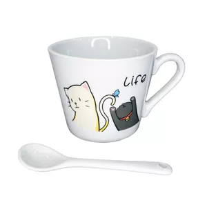 فنجان مدل قهوه خوری طرح گربه لایف
