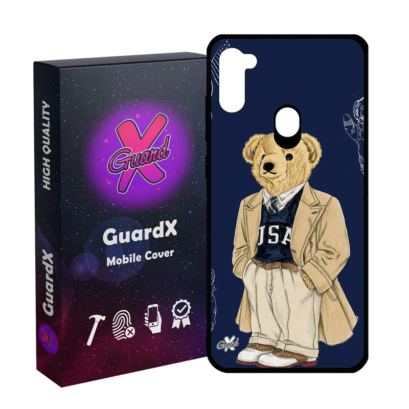 کاور گارد ایکس طرح خرس مدل Glass10427 مناسب برای گوشی موبایل سامسونگ Galaxy A11/M11