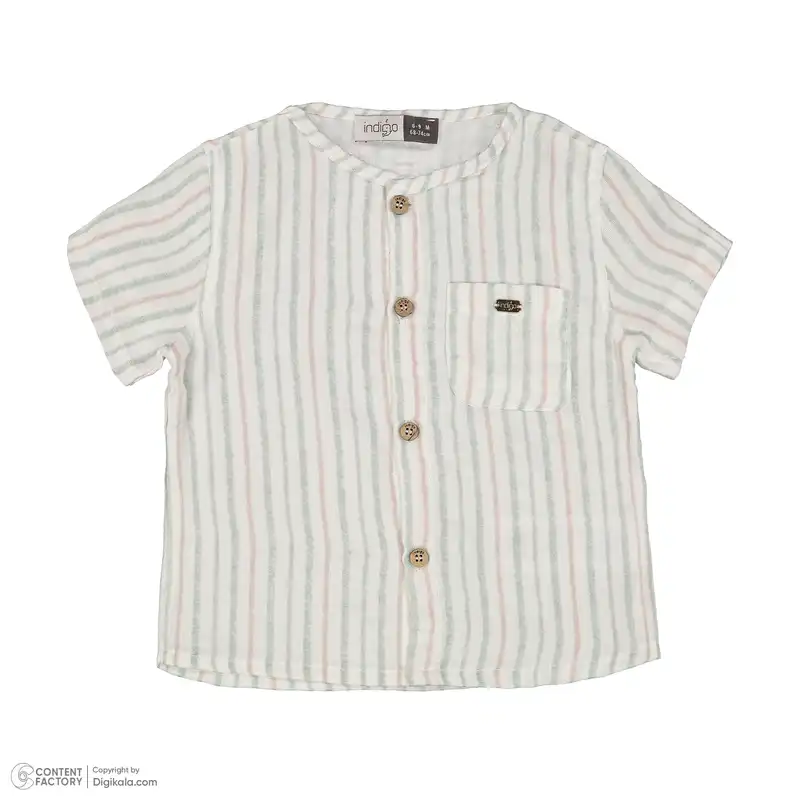 ست پیراهن و شلوارک نوزادی ایندیگو مدل 132451