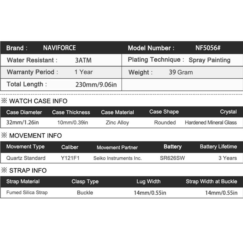 ساعت مچی عقربه‌ای کوارتز زنانه نیوی فورس مدل NF5056RGRG