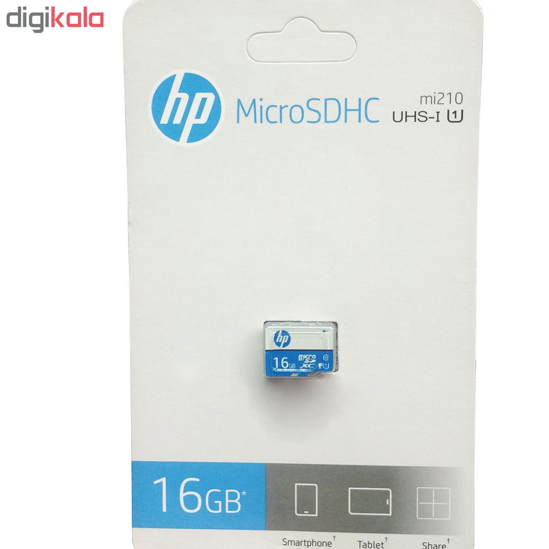 کارت حافظه microSDHC اچ پی مدل mi210 کلاس 10 استاندارد UHS-I سرعت 80MBps ظرفیت 16 گیگابایت