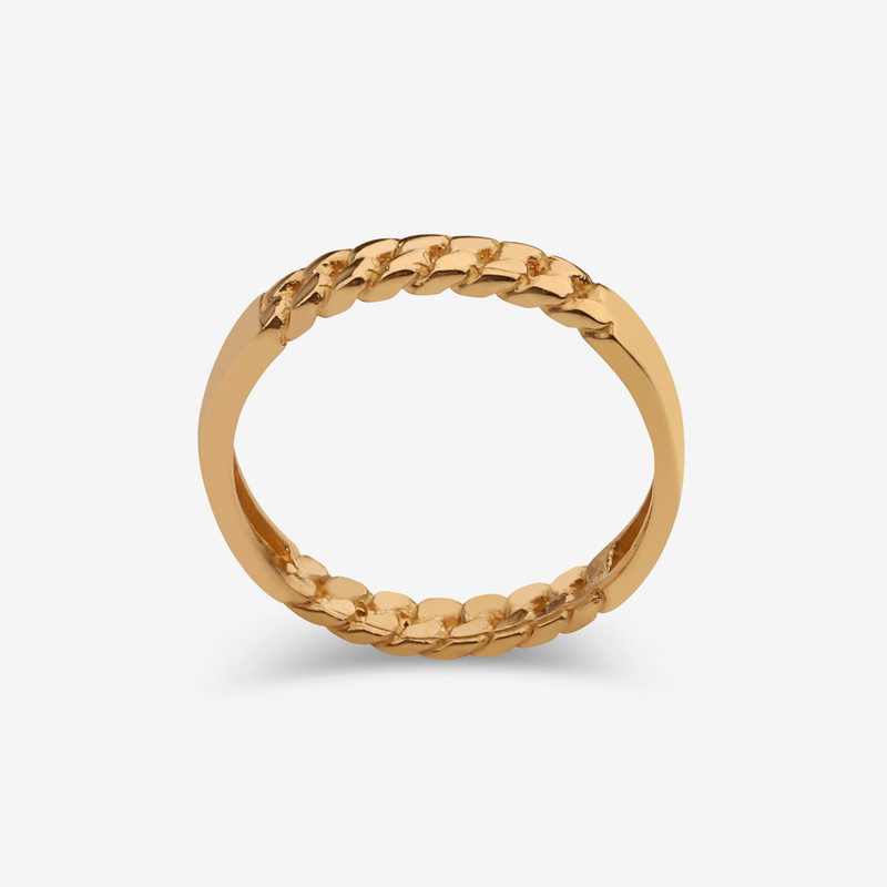 انگشتر طلا 18 عیار زنانه با طرح کارتیه حافا گلد مدل r012 سایز 56