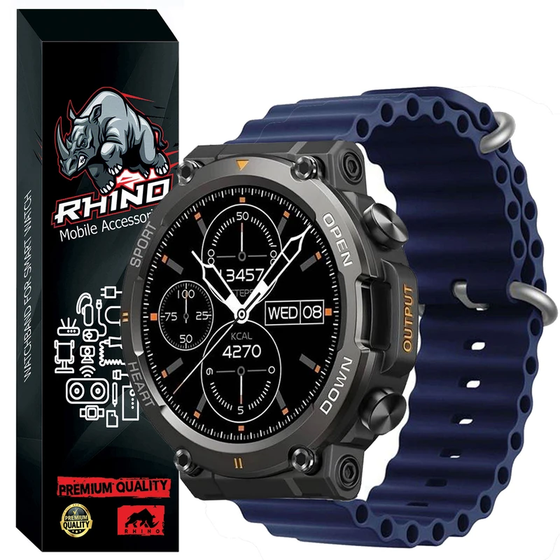 بند راینو مدل Ocean مناسب برای ساعت هوشمند اسمارت واچ K59 Pro - 2024