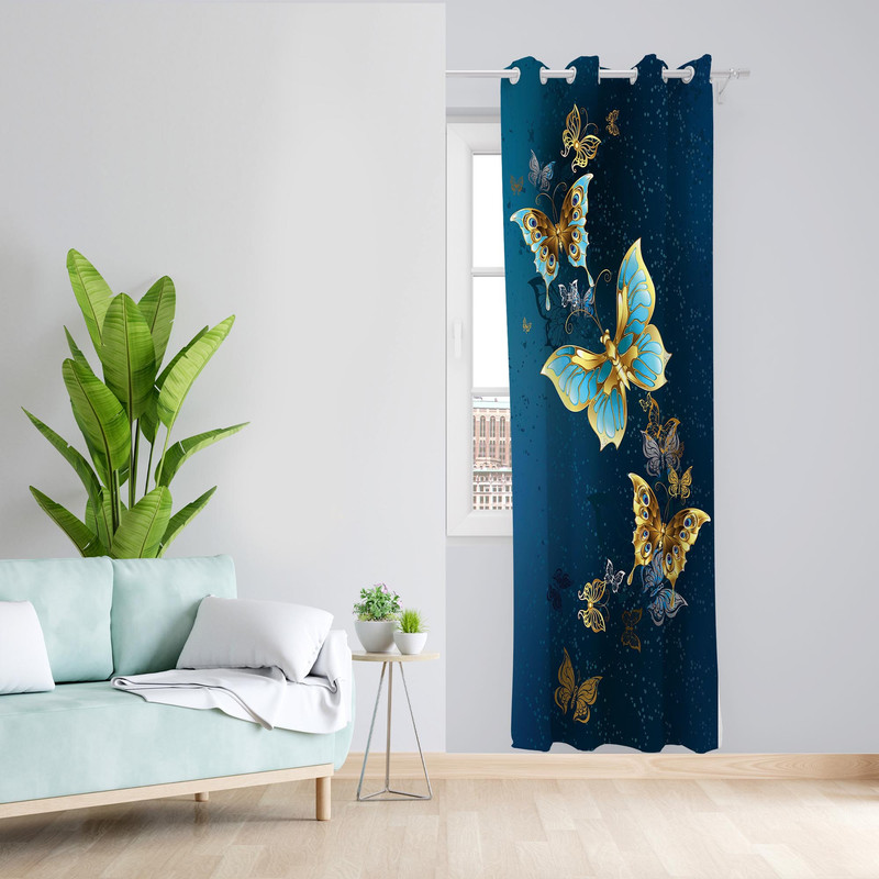 پرده مدل پروانه مخمل پانچی کد 1099 سایز140x200سانتی متر