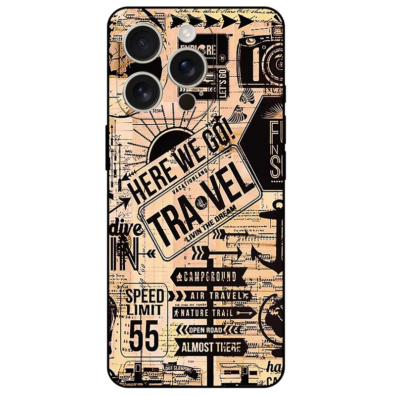 کاور مگافون طرح مسافرت مدل 8098 مناسب برای گوشی موبایل اپل iPhone 16 Pro Max