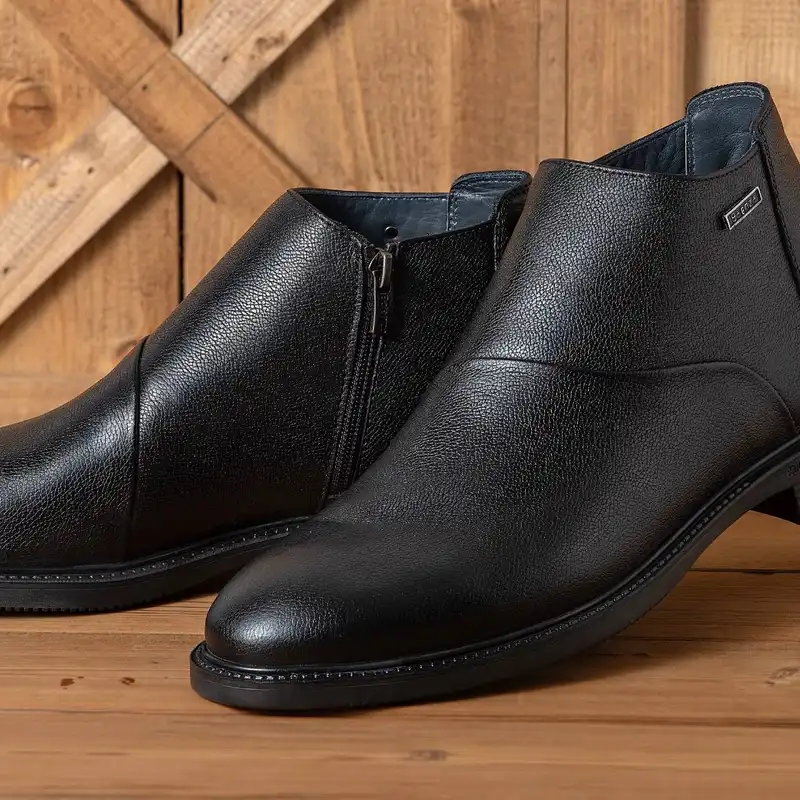 نیم بوت مردانه مدل چرم طبیعی کد bal-m100