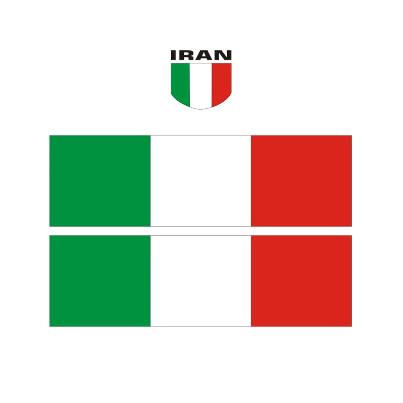 برچسب پارکابی خودرو لیزارد مدل فانتزی طرح پرچم ایران کد LZD-717 بسته 3 عددی