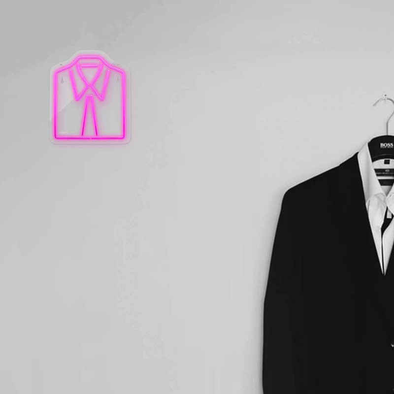 چراغ دیواری نئون دیزاین طرح Men-Clothes_PN